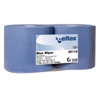 (obrázek pro) Průmyslové papírové utěrky Celtex Blue Wiper 2vrstvé, 970 útržků, 2 ks