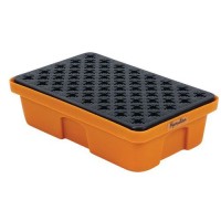Plastová záchytná vana s roštem, 640 x 410 mm, kapacita 30 l - Manutan Expert