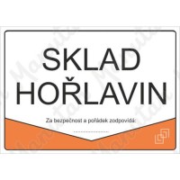 (obrázek pro) Sklad hořlavin, plast 297 x 210 x 0,5 mm A4