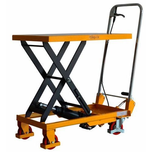 (obrázek pro) Mobilní zvedací hydraulický stůl Lift, do 150 kg, deska 70 x 45 cm