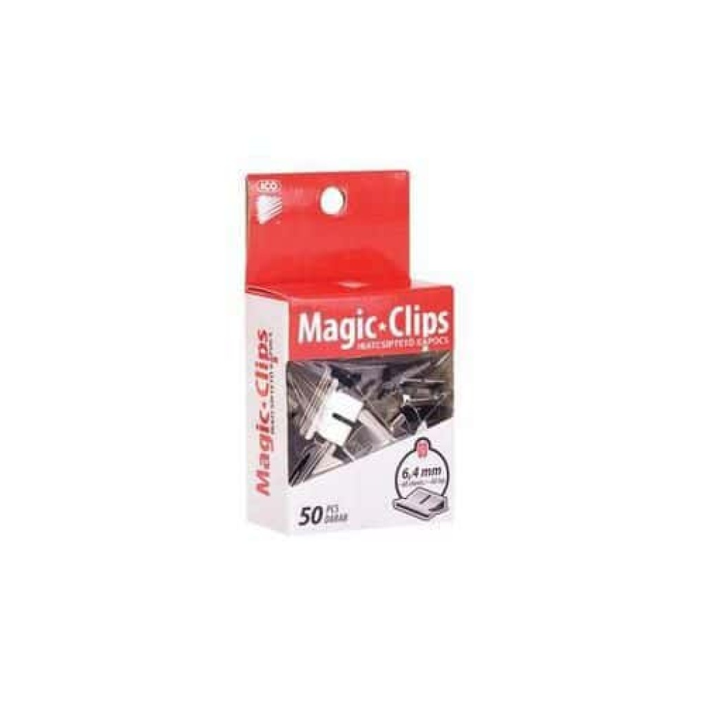 (obrázek pro) Kancelářské sponky Magic clips, 50 ks, 6,4 mm