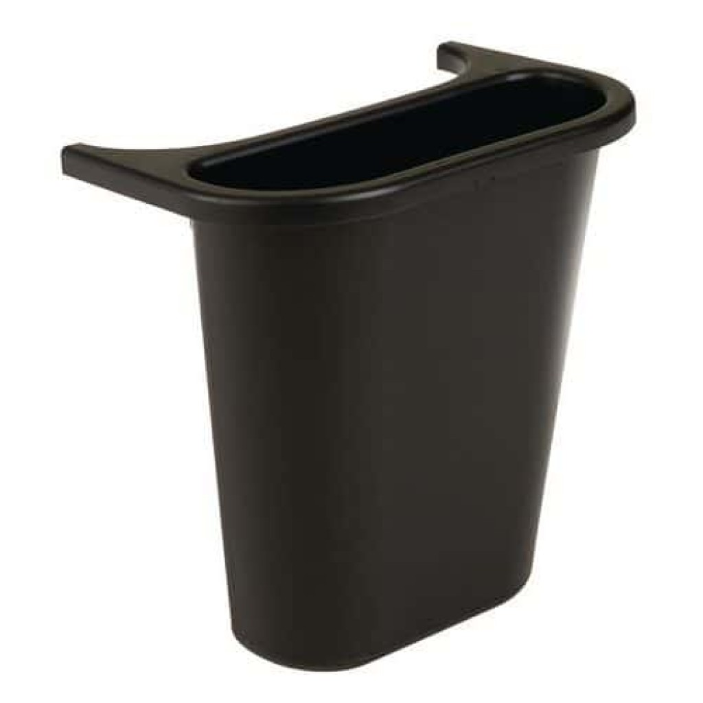 (obrázek pro) Vnější závěsný plastový odpadkový koš Rubbermaid Soft, černý, objem 4,5 l