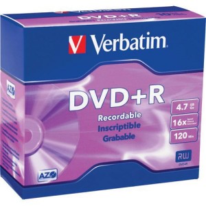 (obrázek pro) Verbatim DVD+R 4,7 GB 16x, AZO, slim box, 5 ks