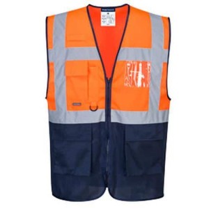 (obrázek pro) Reflexní vesta Two Tone MeshAir Hi-Vis, oranžová/modrá, vel. S